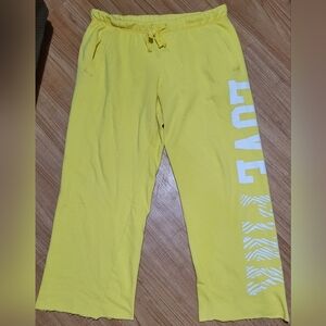 Victoria's Secret PINK Y2K 2010 Yellow Zebra Boyfriend Style Size M